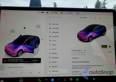 2023 Tesla Model Y z USA, uszkodzony, nr VIN 7SAYGDEE0PF606682